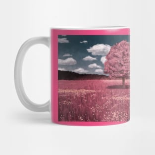 Pink Landscape Painting Mug